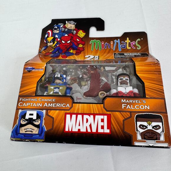5 for $25| Marvel Minimates Fighting Chance Captain America & Falcon TRU - Picture 4 of 8